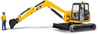 Bruder Caterpillar minigraafmachine met bouwarbeider-3