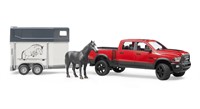Bruder RAM 2500 Power Wagon met paardentrailer en paard-2
