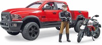 Bruder RAM 25 Power Wagon met Ducati motor en berijder-3