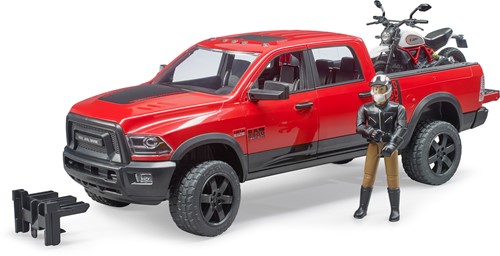 Bruder RAM 25 Power Wagon met Ducati motor en berijder