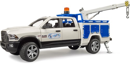 Bruder RAM 2500 servicetruck met zwaailamp-3