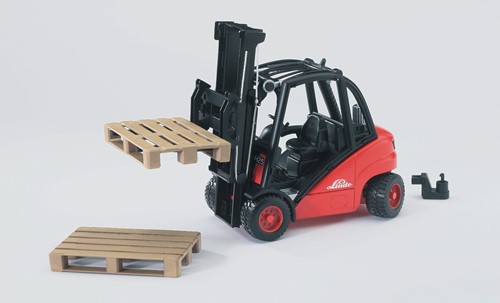 Bruder Linde Heftruck H30D met 2 pallets