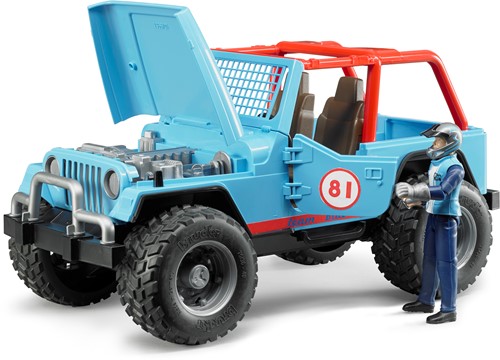 Bruder Jeep cross country racer met rally-rijder-3