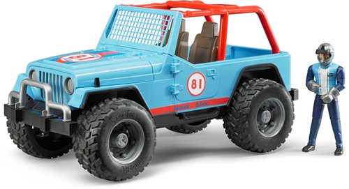 Bruder Jeep cross country racer met rally-rijder