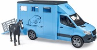 Bruder Mercedes Benz Sprinter dierentransporter met paard-2
