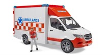 Bruder Mercedes Benz Sprinter ambulance met sirene en chauffeur-2