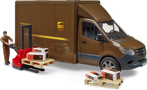 Bruder Mercedes Benz Sprinter UPS met chauffeur en toebehoren-2