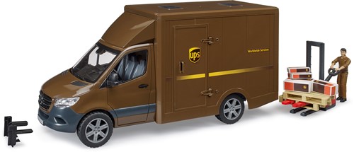 Bruder Mercedes Benz Sprinter UPS met chauffeur en toebehoren