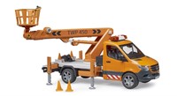 Bruder Mercedes Benz Sprinter met hoogwerker, licht en geluid-2