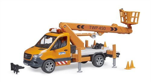 Bruder Mercedes Benz Sprinter met hoogwerker, licht en geluid