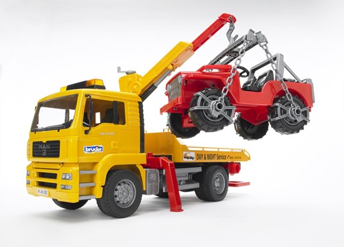 Bruder MAN TGA afsleepwagen met Jeep-2