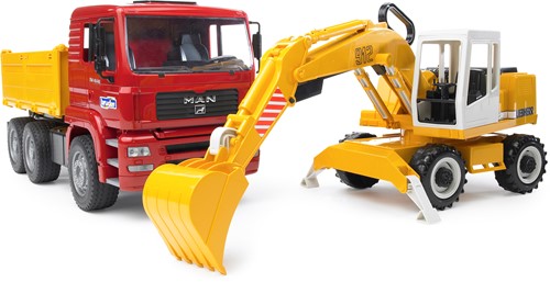 Bruder MAN TGA kiepwagen met Liebherr kraan-2