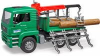Bruder MAN TGA houttransport met laadkraan en 3 boomstammen-3