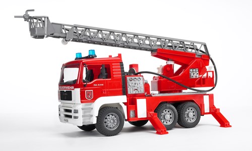 Bruder MAN TGA brandweer ladderwagen met licht en geluid-2