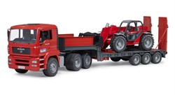Bruder MAN TGA dieplader met Manitou MLT633 verreiker