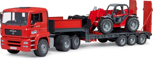 Bruder MAN TGA dieplader met Manitou MLT633 verreiker