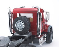 Bruder MACK Granite truck met dieplader en JCB 4CX baggerlader-3