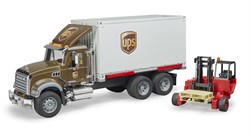 Bruder Mack Granite UPS vrachtwagen met heftruck