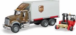 Bruder Mack Granite UPS vrachtwagen met heftruck