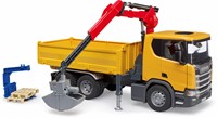 Bruder Scania Super 560R bouwvrachtwagen met kraan en 2 pallets-2
