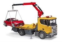 Bruder Scania Super 560R afsleepwagen met licht en geluid + BRUDER Roadster-2