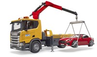 Bruder Scania Super 560R afsleepwagen met licht en geluid + BRUDER Roadster-3