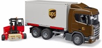 Bruder Scania Super 560R UPS Logistiek vrachtwagen met heftruck-2