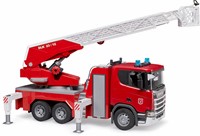 Bruder Scania Super 560R brandweer ladderwagen met licht en geluid, incl. waterpomp-2