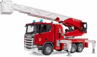 Bruder Scania Super 560R brandweer ladderwagen met licht en geluid, incl. waterpomp-3