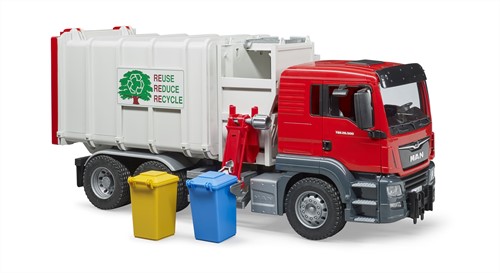 Bruder MAN TGS vuilniswagen zijlader