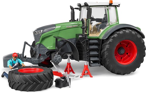 Bruder Fendt tractor 1050 Vario met monteur en garaga accessoires