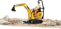 Bruder bworld JCB mini graafmachine 8010CTS met machinist-3