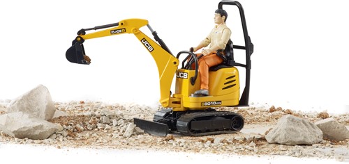 Bruder bworld JCB mini graafmachine 8010CTS met machinist-3