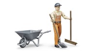 Bruder bworld Gemeentewerker met accessoires-2