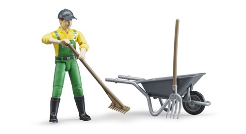 Bruder bworld Gemeentewerker met accessoires-3