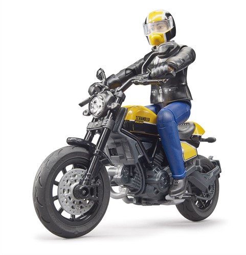 Bruder bworld Motor Scramble Ducati Full Throttle met motorrijder-3