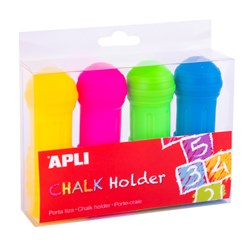 APLI - Krijthouders Ass Kleuren Jumbo 4 stuks