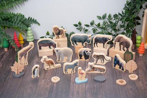 Tickit Houten Blokken Met Wilde Dieren-3