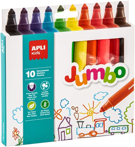 APLI - Jumbo Viltstiften 10 stuks