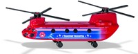 Siku Transporthelikopter rood/blauw metaal/kunststof draaibare rotoren-2