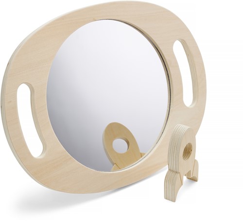 Tickit Gemakkelijk vast te houden Houten Spiegel-2