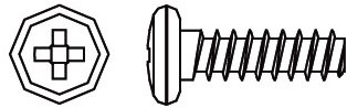 Jamara - Round head self tapping cross screw 3x10 Voltage-Major-Tiger-Hoolk 8pcs