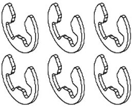 Jamara - E-Clip Skull Main gear 6pcs