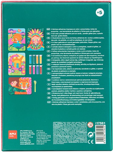 APLI - Glitter Art (4 kaarten, 8 glitterkleuren)-2