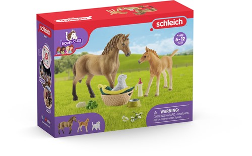 Schleich Horse Club Horse Club Sarahs zorg voor jonge dieren-3