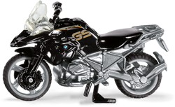Siku BMW R 1250 GS LCI speelgoedmotor metaal/kunststof zwart/zilver beweegbaar stuur en standaard rubberen banden