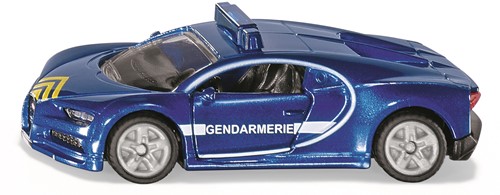 Siku Bugatti Chiron Gendarmerie blauw metaal/kunststof rubberen banden deuren kunnen open