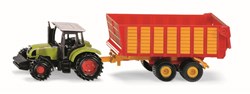 John Deere met silage-aanhanger