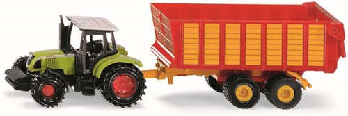 John Deere met silage-aanhanger