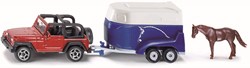 Jeep met paardentrailer